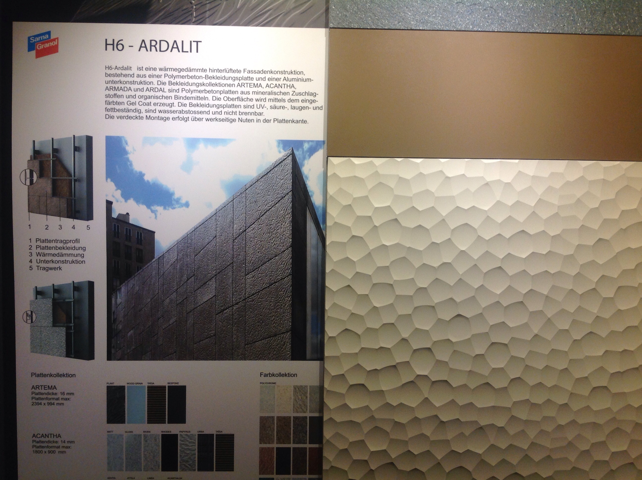 Ardalit surfaces made by Sarna-Granol